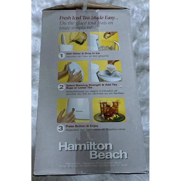 Hamilton Beach 2 QT Iced Tea Maker W/Auto Shut-Off Model 40911 Open Box New - Picture 4 of 10